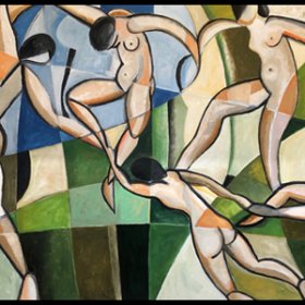 "Matisse Dance"  60" X 102"  acrylic on canvas